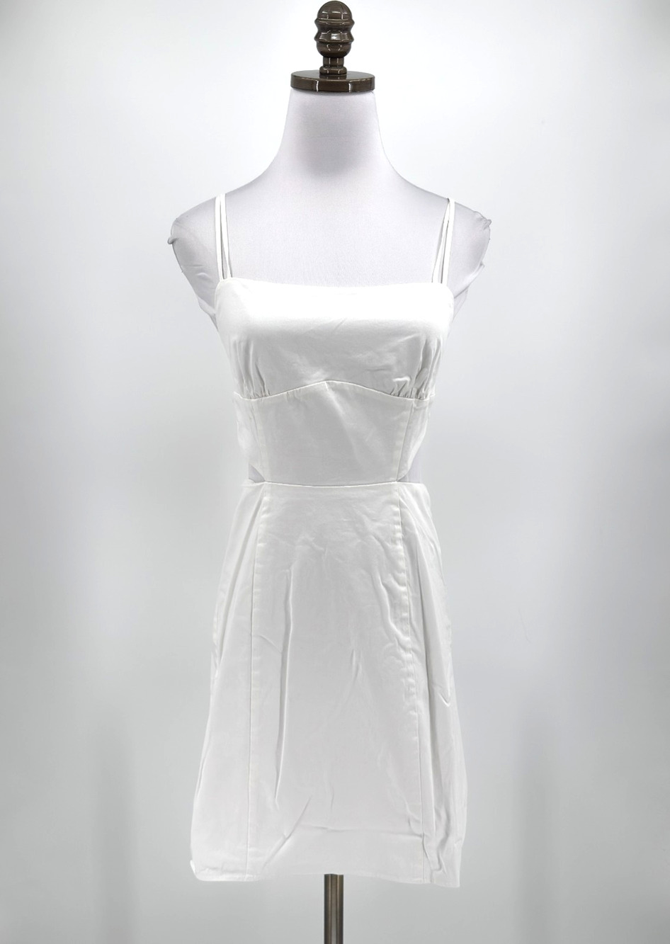 Favorite Daughter The Break Up White Strappy Square Neck A Line Mini Dress